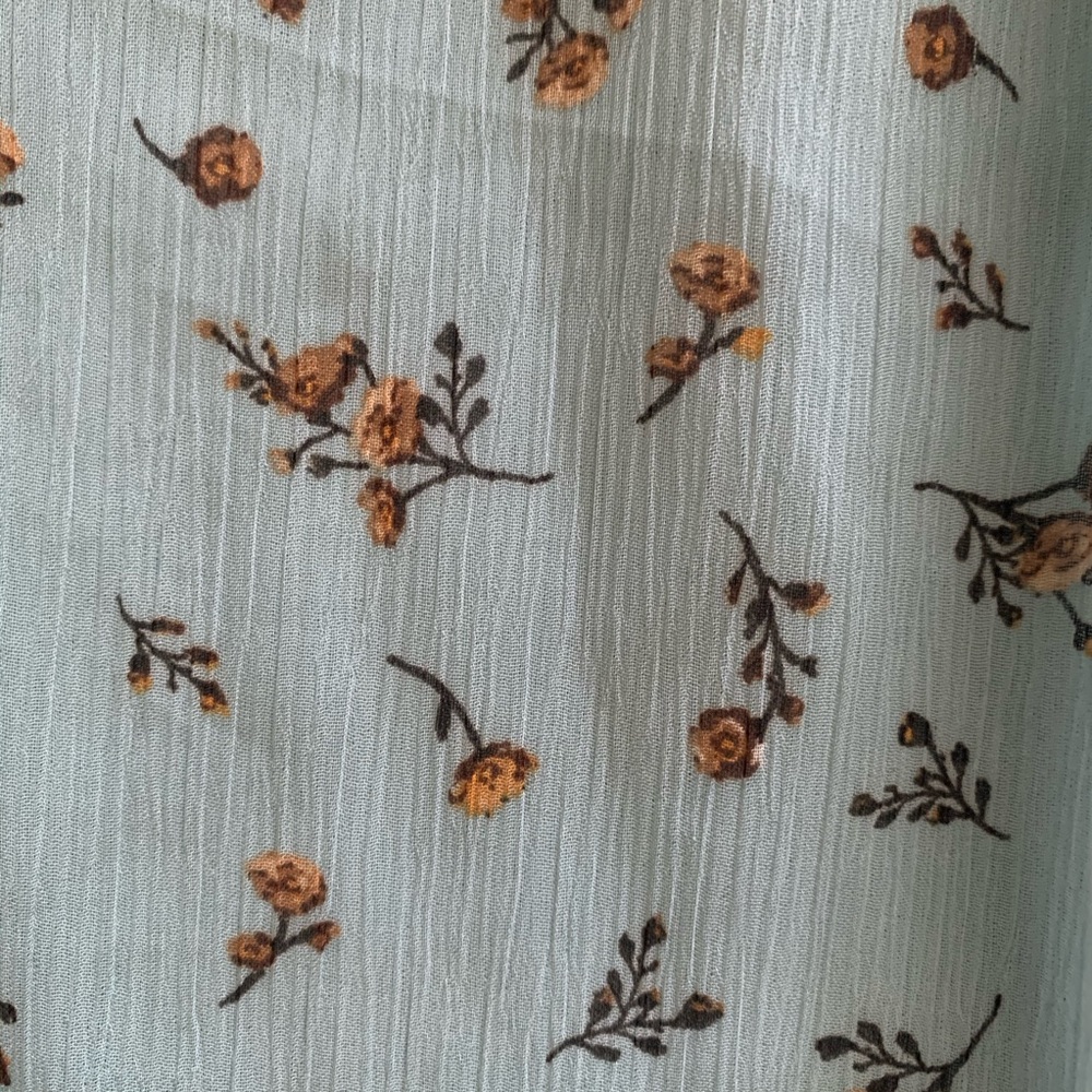 Baby Blue Floral Dress - Picture 3 of 5